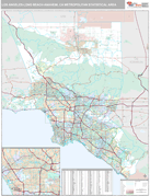 Los Angeles-Long Beach-Anaheim Metro Area Digital Map Premium Style